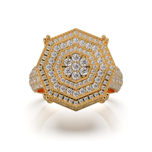 2.60 ct Natural Diamond Engagement Rings in 14k Yellow Gold