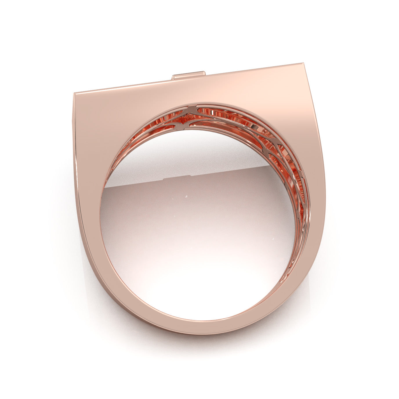 2.10 ct Lab Grown Diamond Mens Rings in 14k Rose Gold