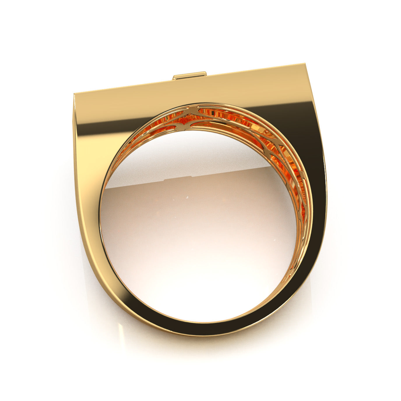 2.10 ct Lab Grown Diamond Mens Rings in 14k Yellow Gold