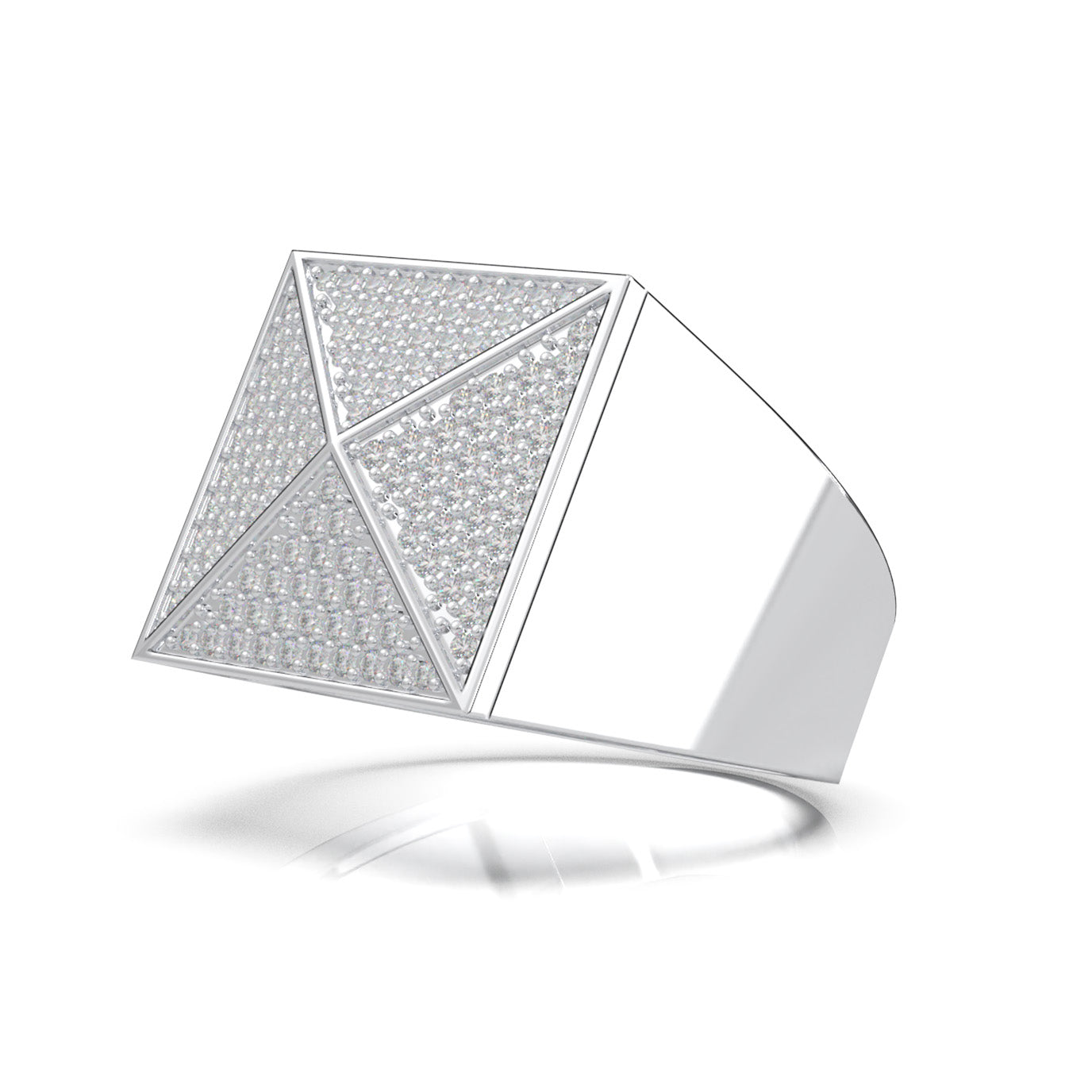 1.10 ct Natural Diamond Mens Rings in 14k White Gold