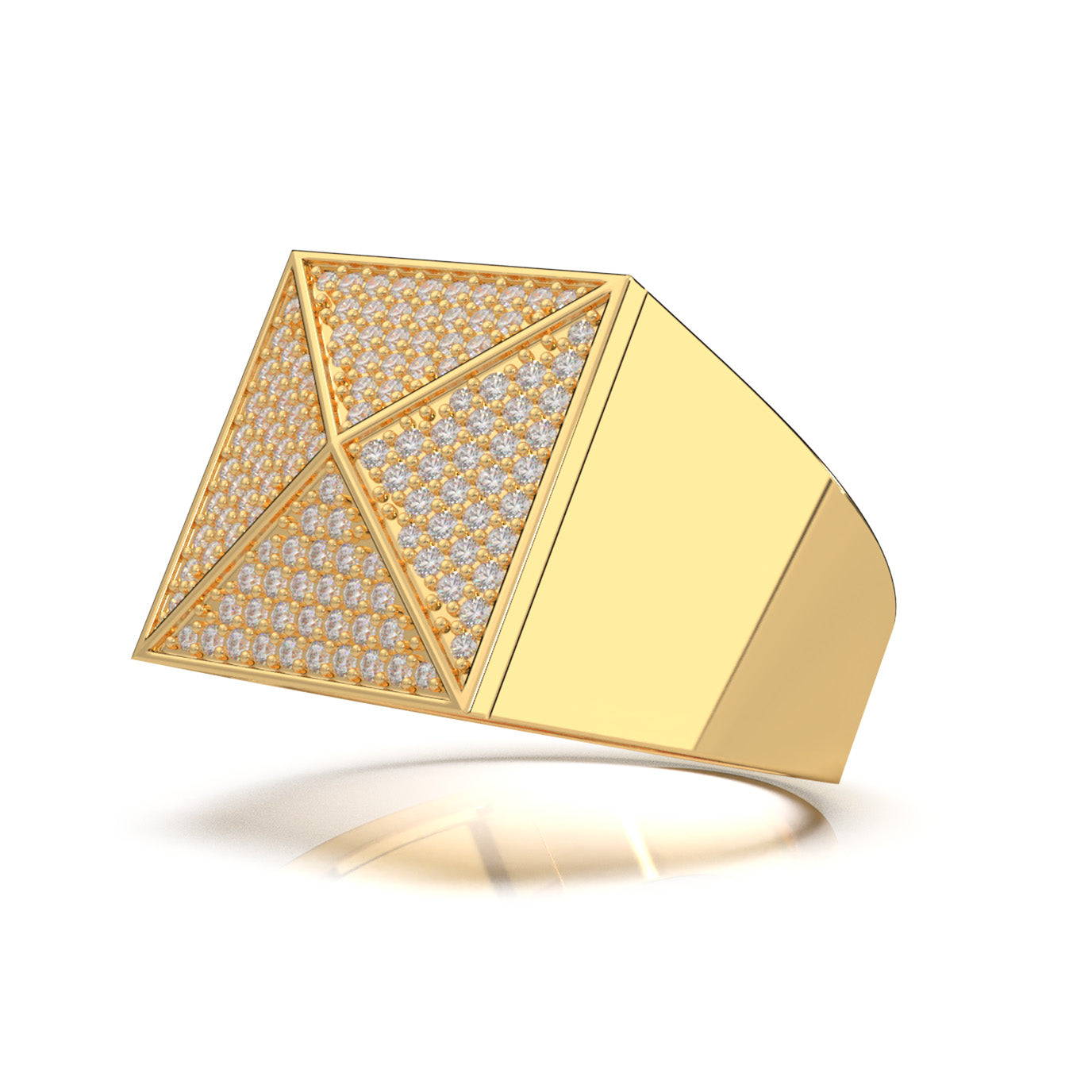 1.10 ct Natural Diamond Mens Rings in 10k Yellow Gold