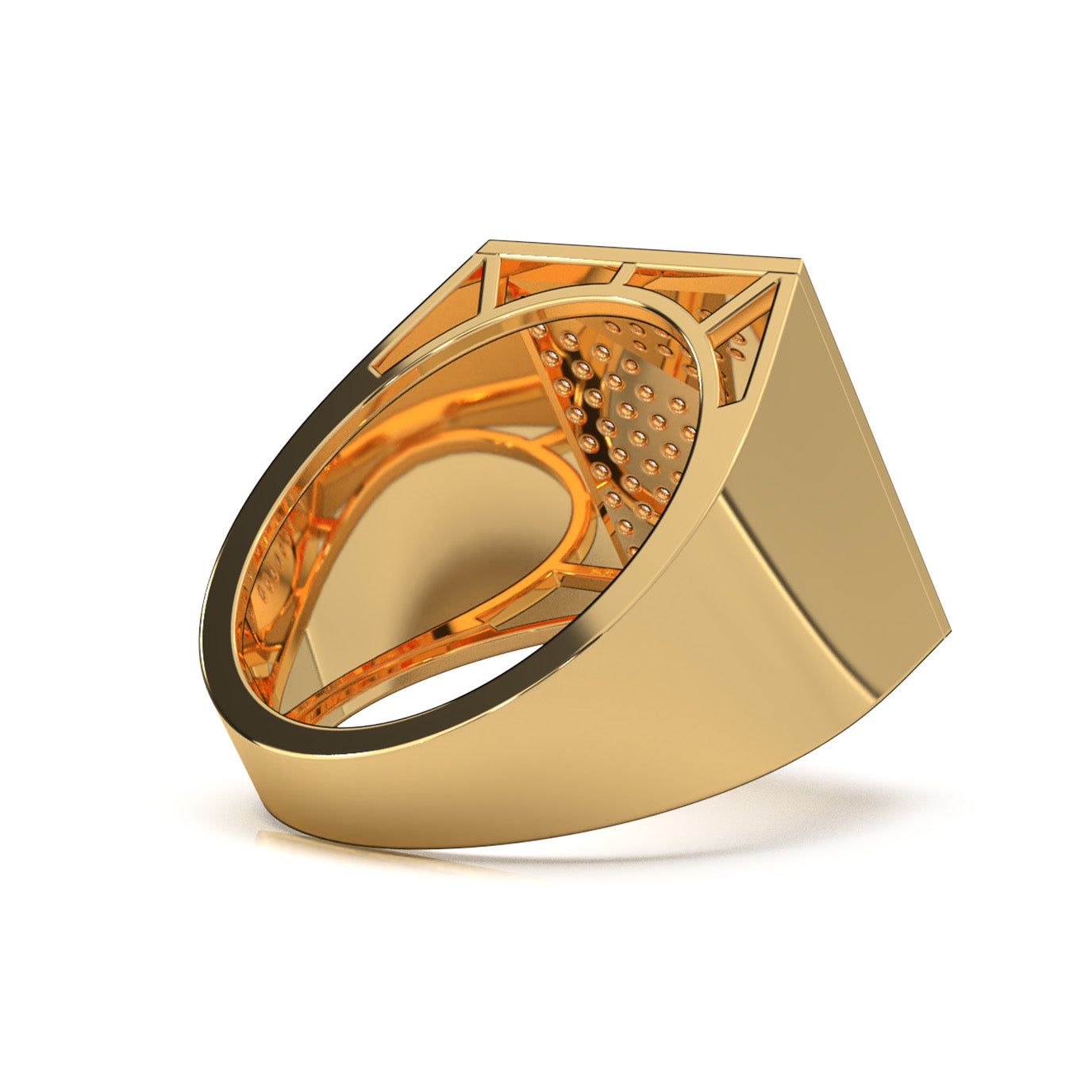 1.10 ct Moissanite Mens Rings in 10k Yellow Gold
