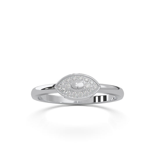 0.10 ct Lab Grown Diamond Fancy Rings in 14k White Gold