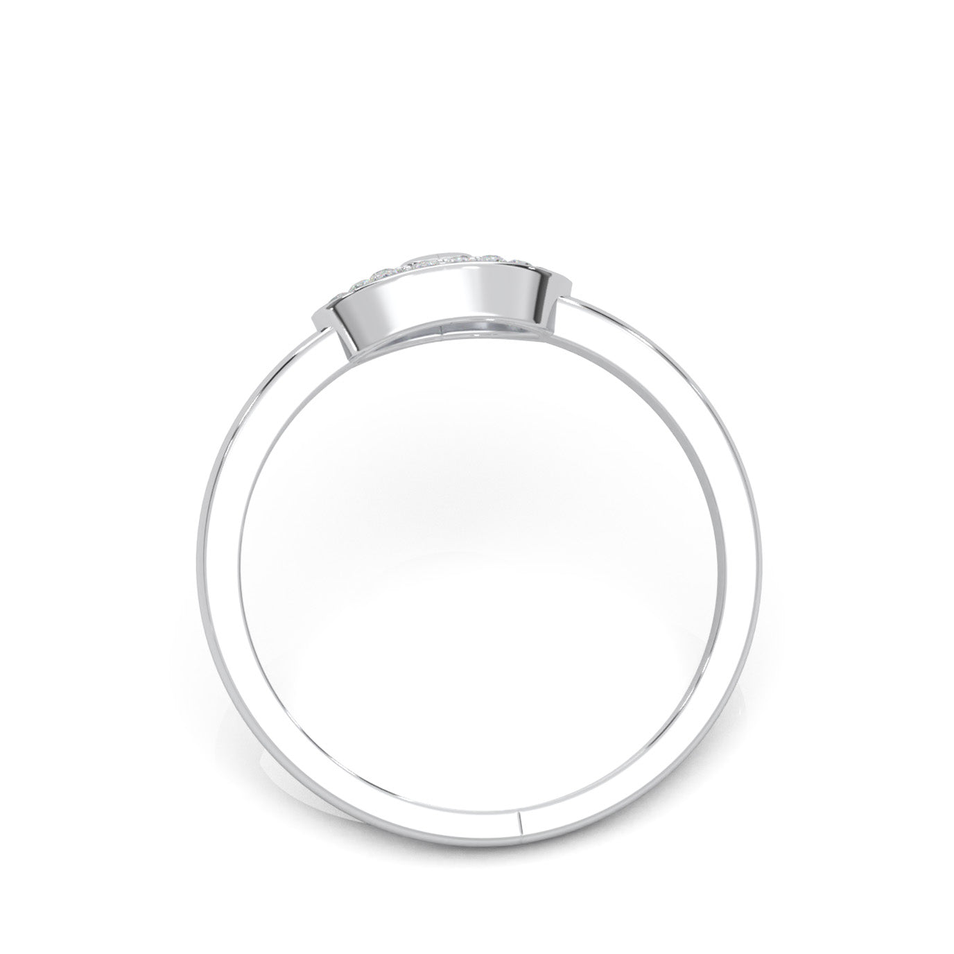 0.10 ct Moissanite Fancy Rings in 10k White Gold