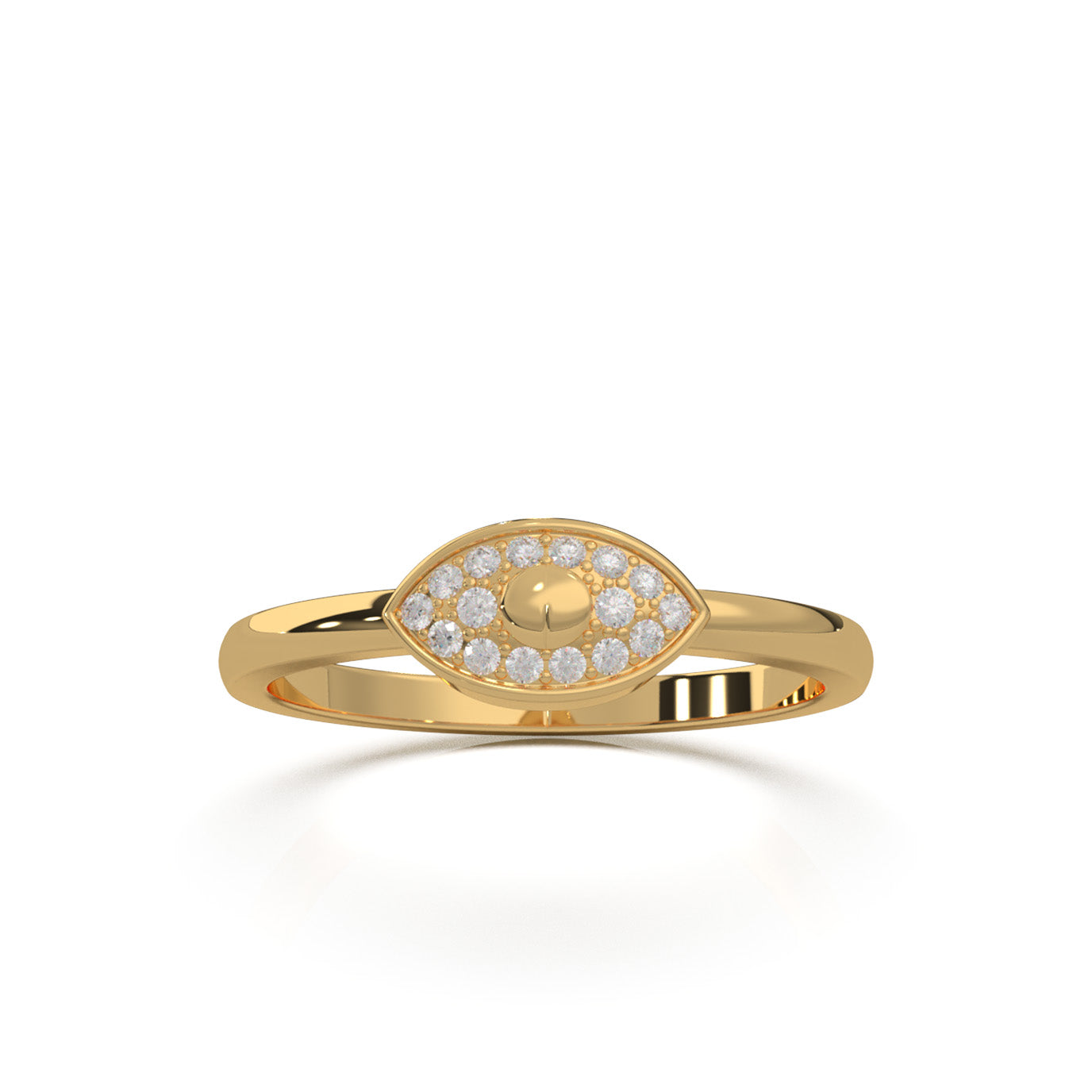 0.10 ct Natural Diamond Fancy Rings in 14k Yellow Gold