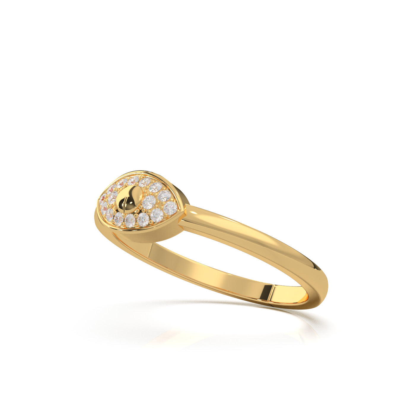 0.10 ct Natural Diamond Fancy Rings in 10k Yellow Gold