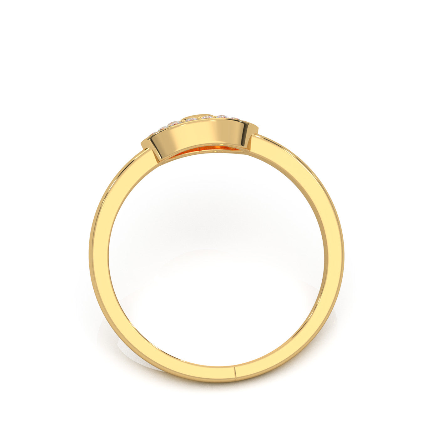 0.10 ct Natural Diamond Fancy Rings in 14k Yellow Gold