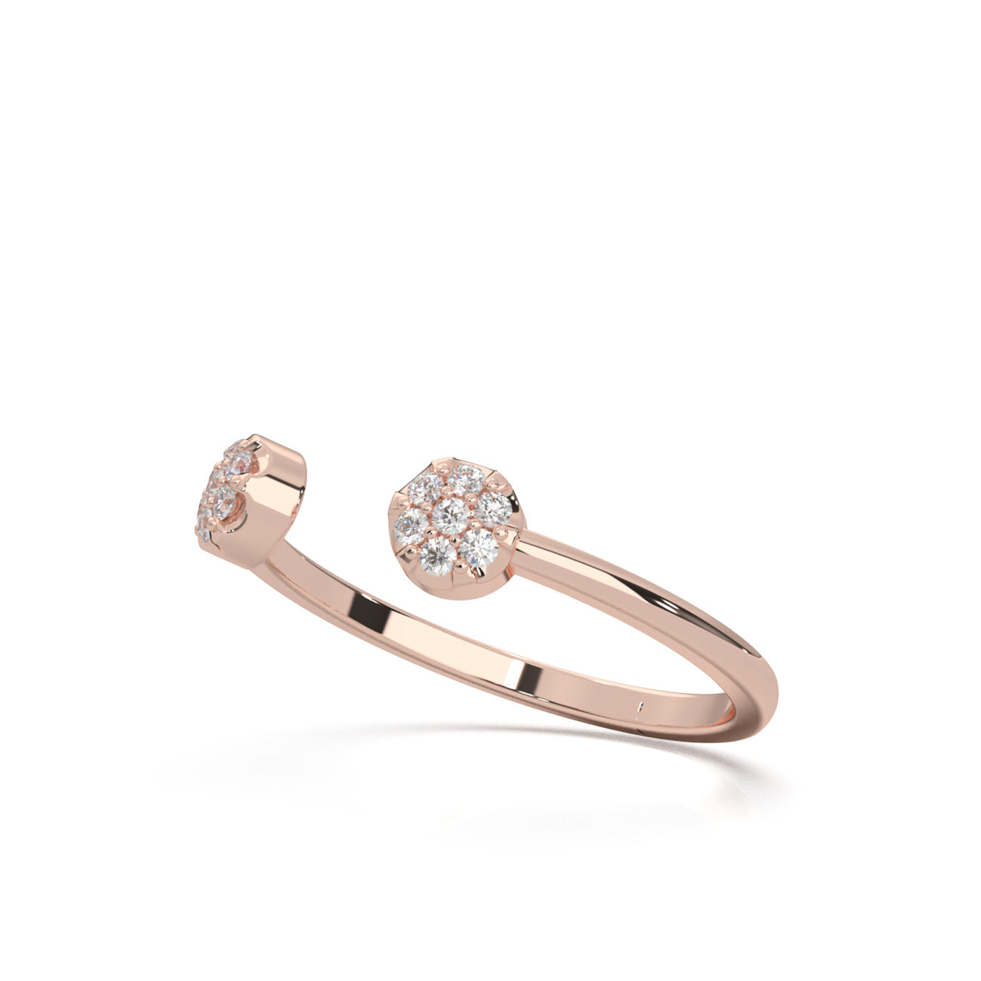 0.15 ct Natural Diamond Fancy Rings in 10k Rose Gold