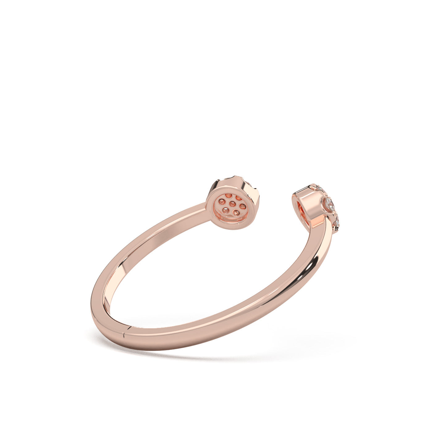 0.15 ct Moissanite Fancy Rings in 14k Rose Gold