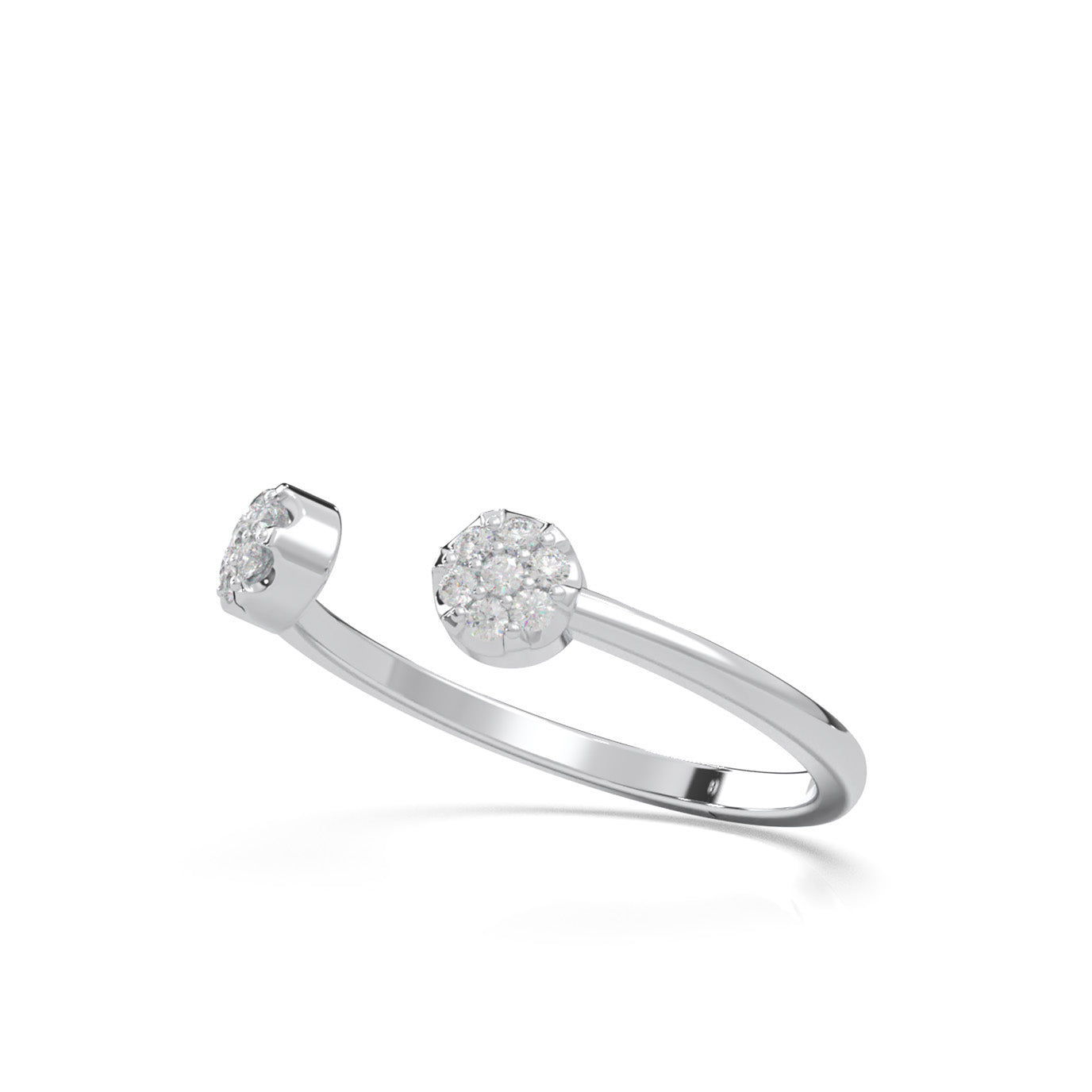 0.15 ct Natural Diamond Fancy Rings in 14k White Gold