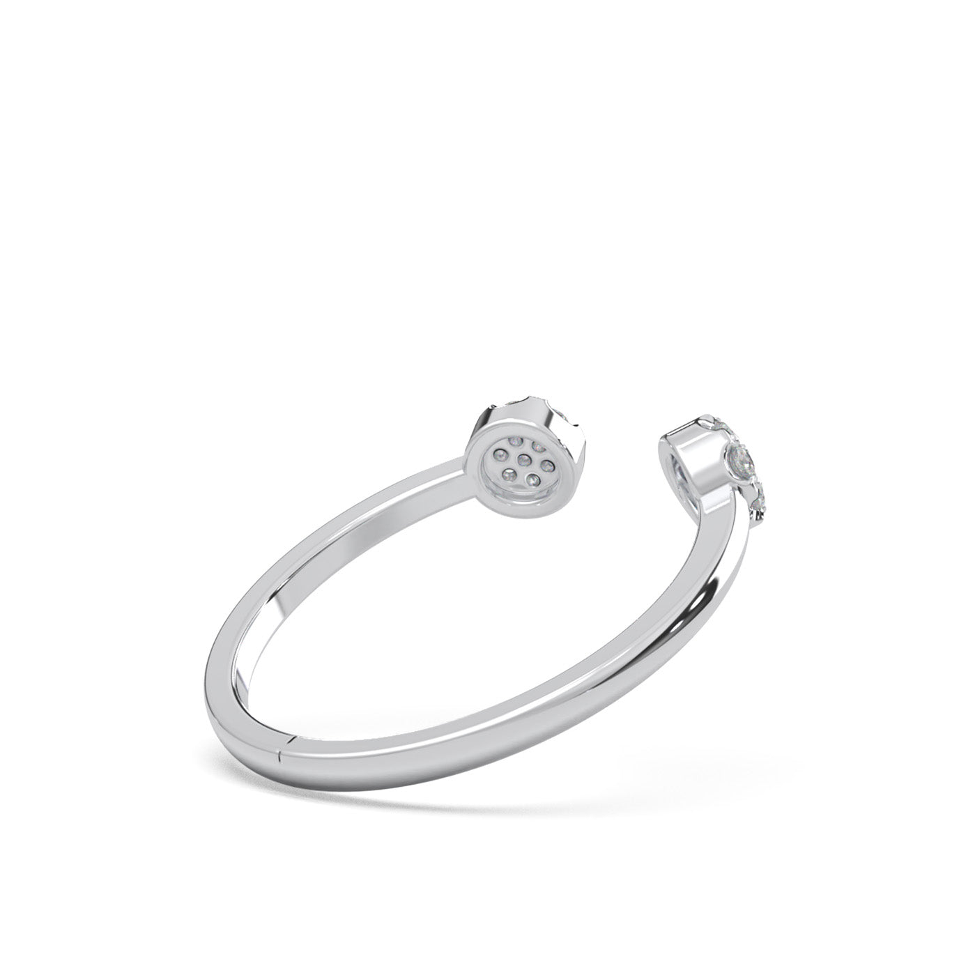 0.15 ct Natural Diamond Fancy Rings in 14k White Gold