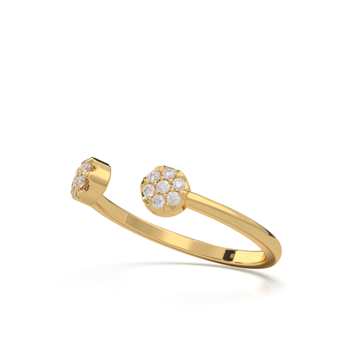 0.15 ct Moissanite Fancy Rings in 14k Yellow Gold