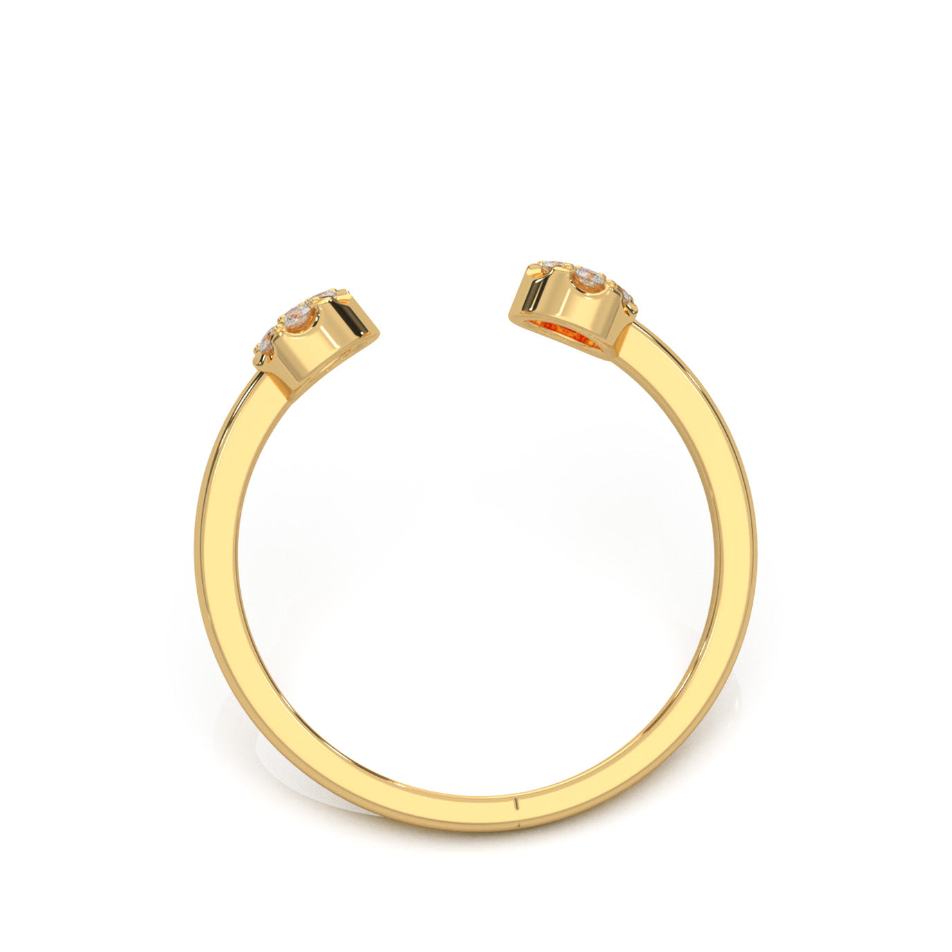 0.15 ct Moissanite Fancy Rings in 10k Yellow Gold