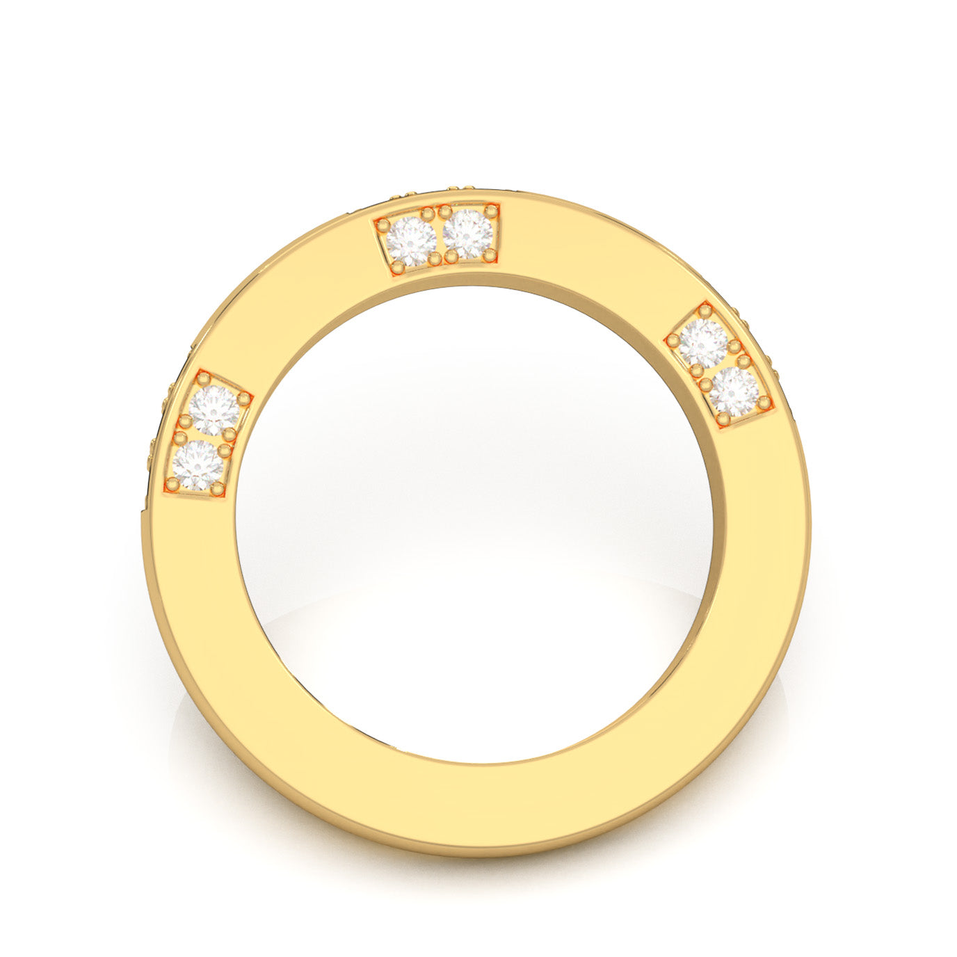 0.60 ct Moissanite Wedding Bands in 10k Yellow Gold