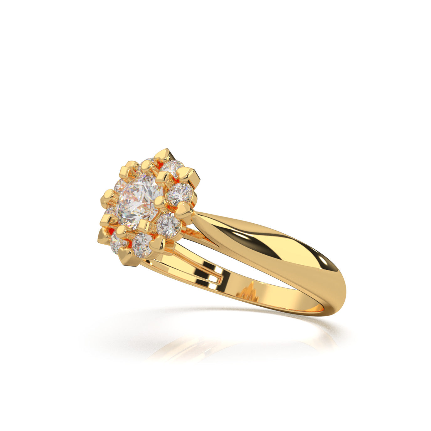 0.85 ct Natural Diamond Engagement Rings in 14k Yellow Gold