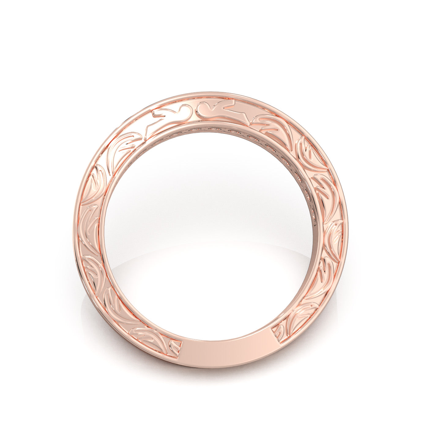 0.60 ct Natural Diamond Wedding Bands in 10k Rose Gold