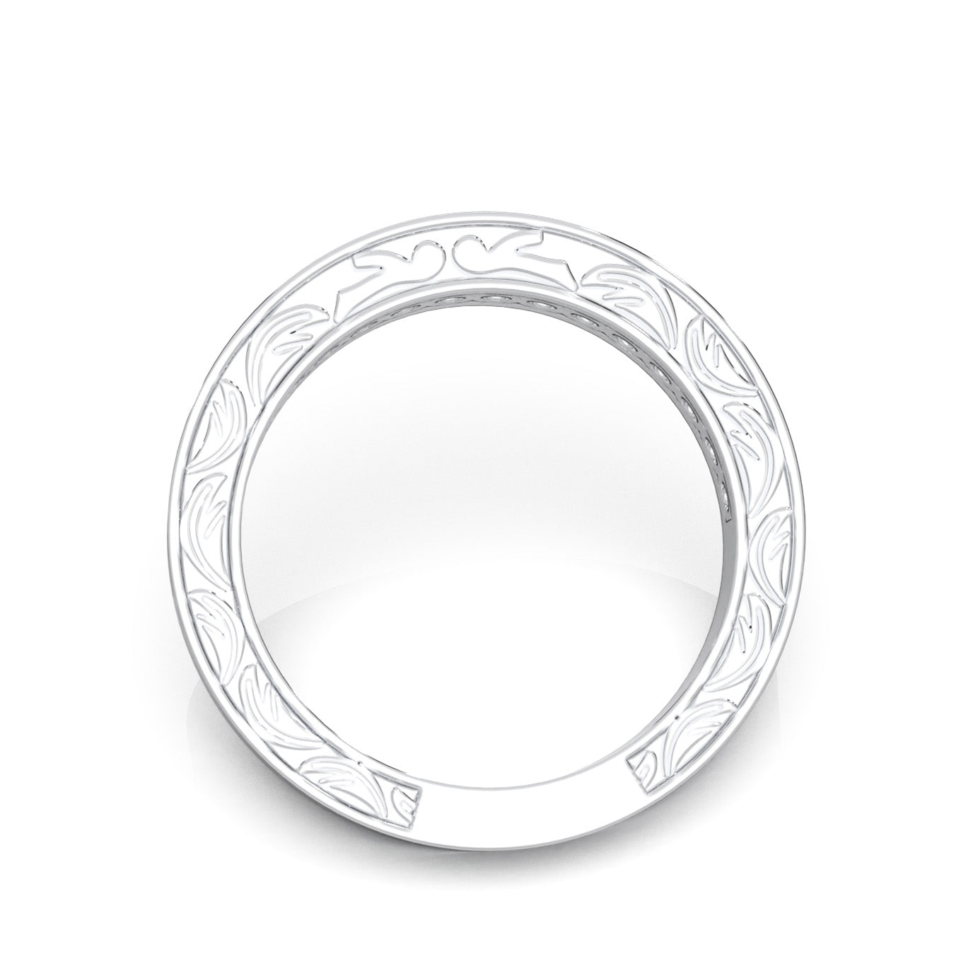 0.60 ct Moissanite Wedding Bands in 14k White Gold