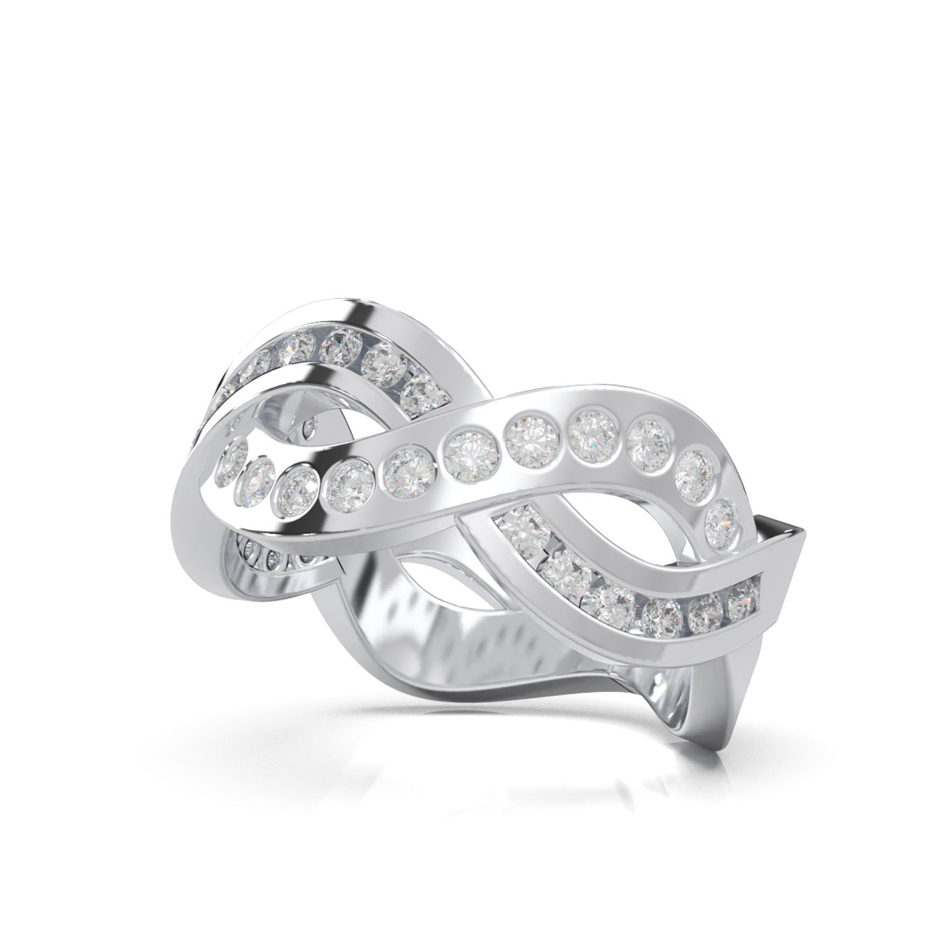 0.80 ct Lab Grown Diamond Wedding Bands in 14k White Gold