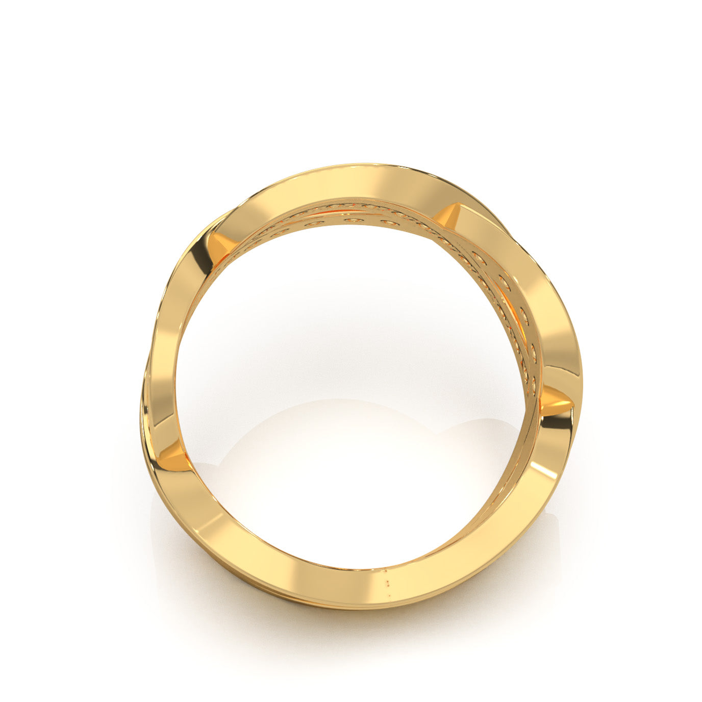 0.80 ct Moissanite Wedding Bands in 14k Yellow Gold