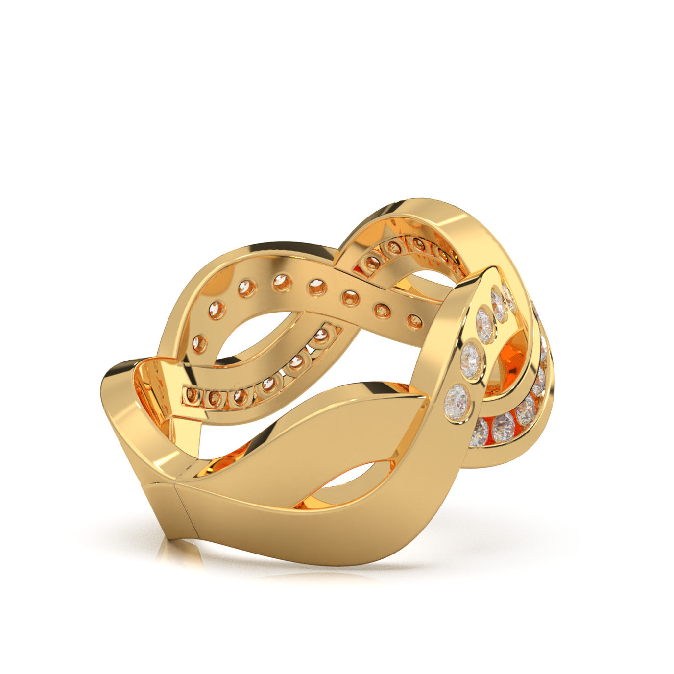 0.80 ct Moissanite Wedding Bands in 10k Yellow Gold
