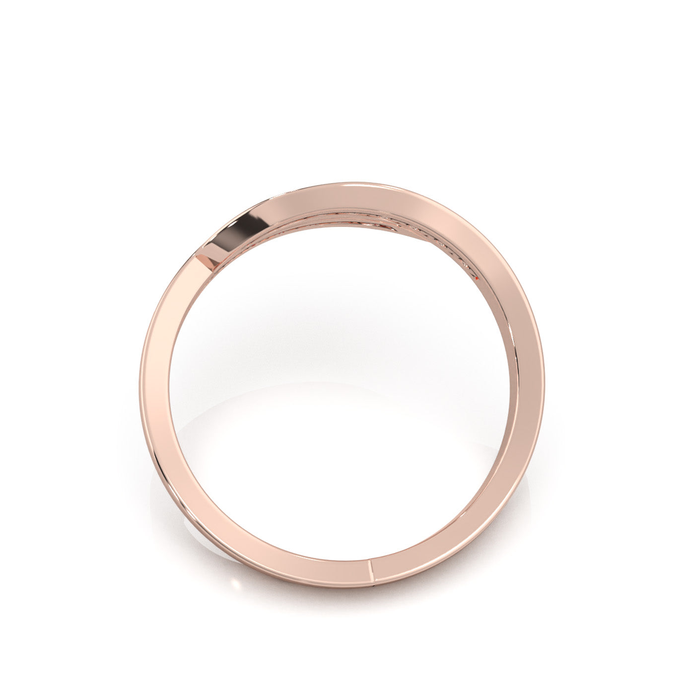 0.40 ct Moissanite Wedding Bands in 10k Rose Gold