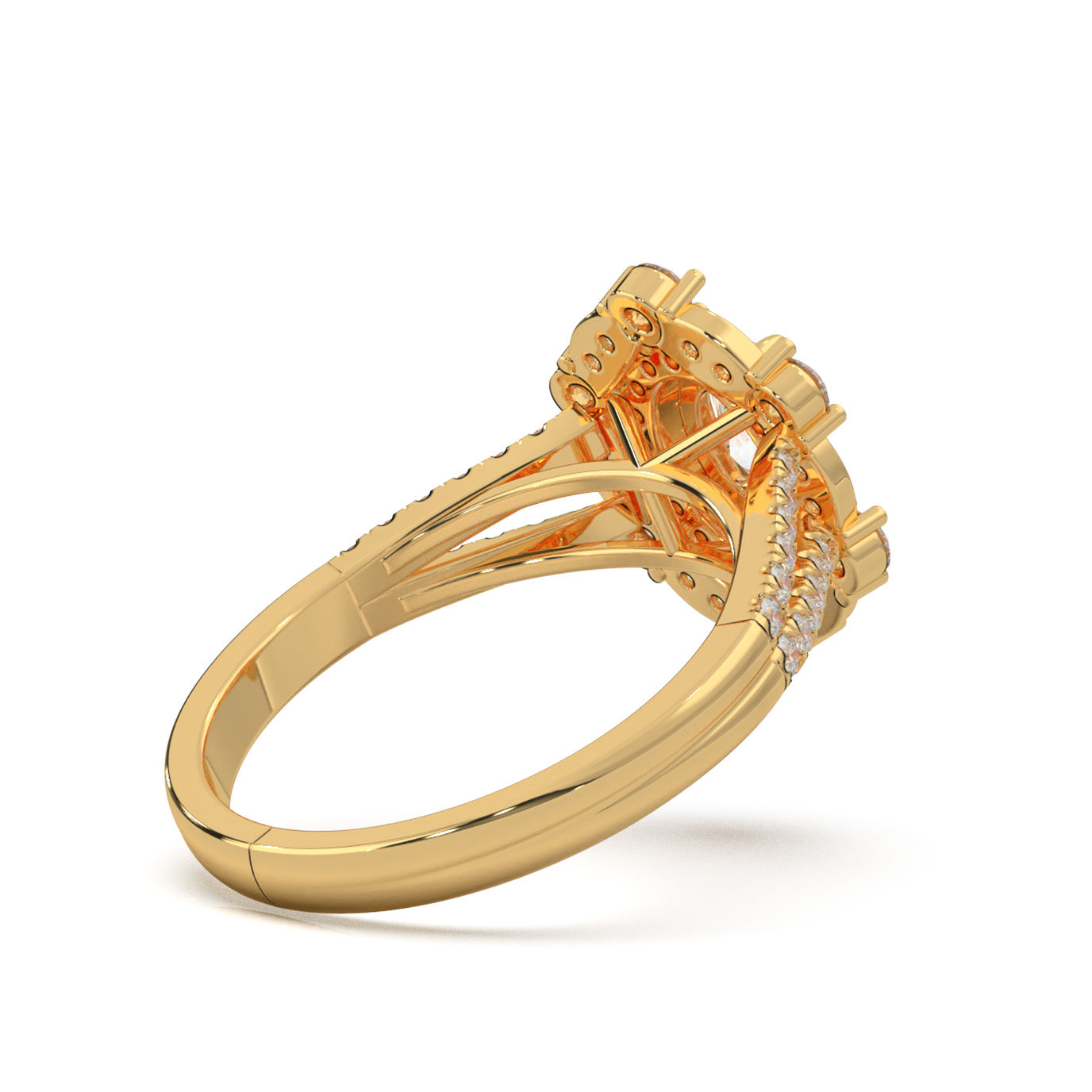1.30 ct Natural Diamond Engagement Rings in 14k Yellow Gold