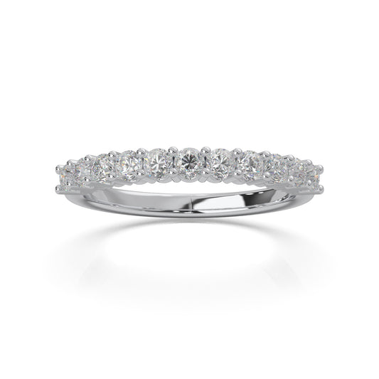 0.66 ct Natural Diamond Wedding Bands in 14k White Gold