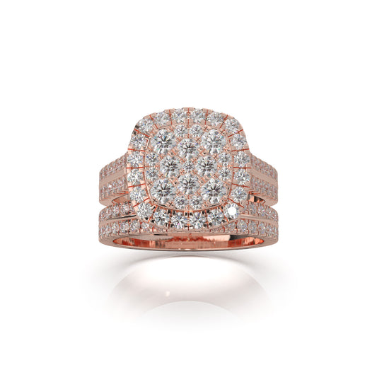 2.20 ct Moissanite Engagement Sets in 14k Rose Gold