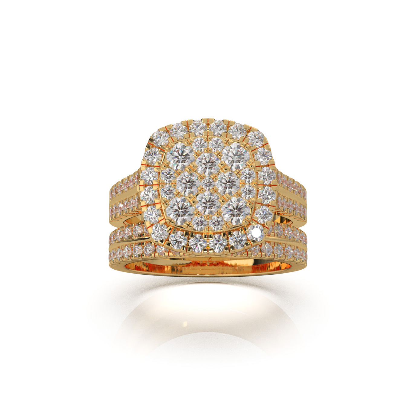 2.20 ct Natural Diamond Engagement Sets in 10k Yellow Gold