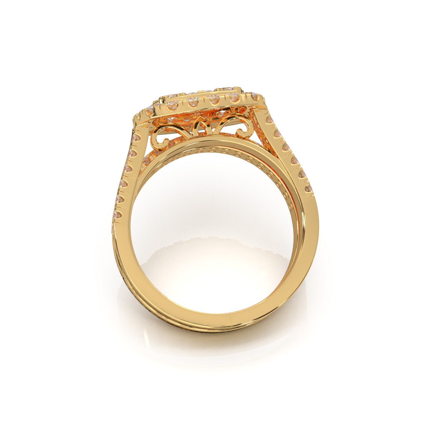 2.20 ct Natural Diamond Engagement Sets in 14k Yellow Gold