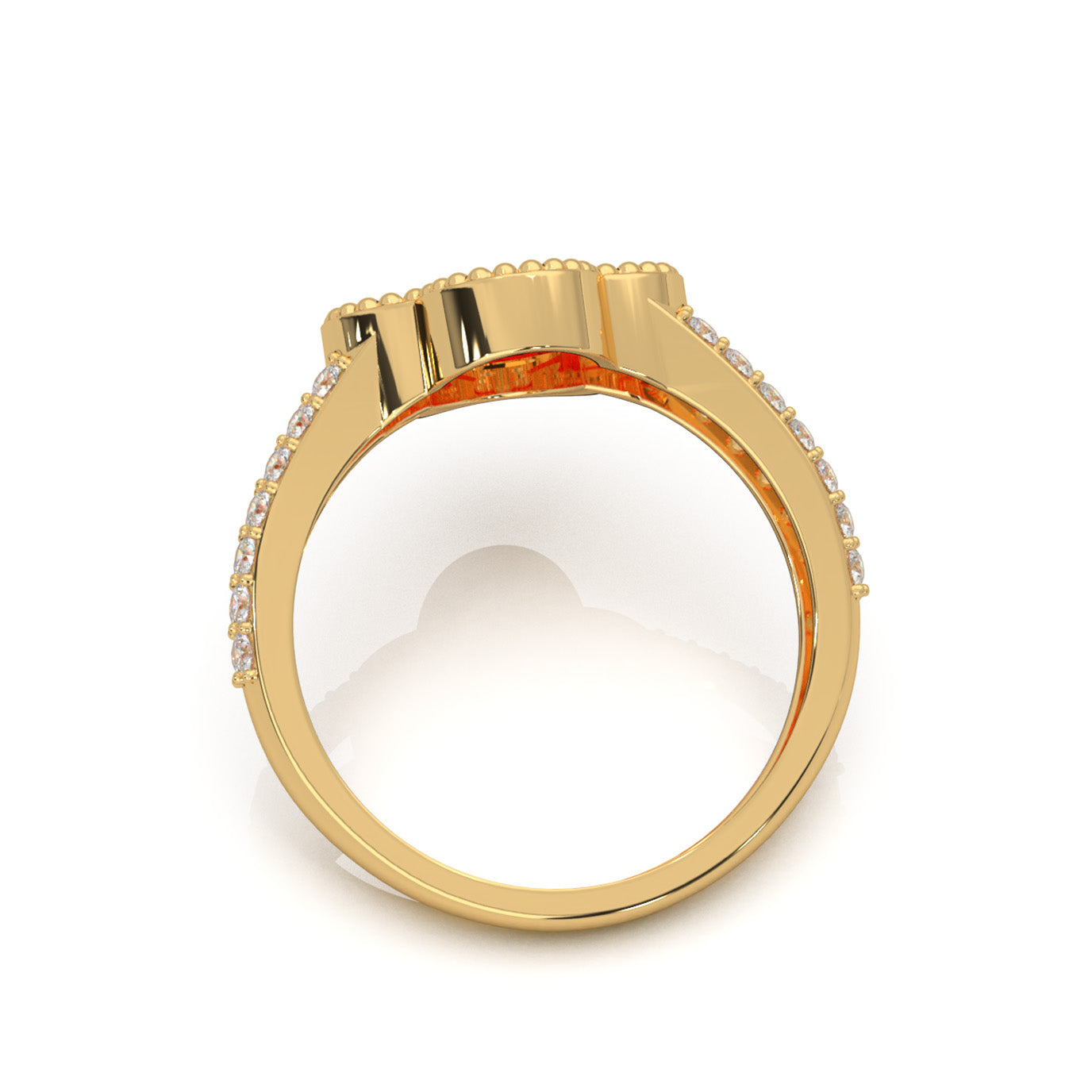 0.75 ct Natural Diamond Engagement Rings in 14k Yellow Gold