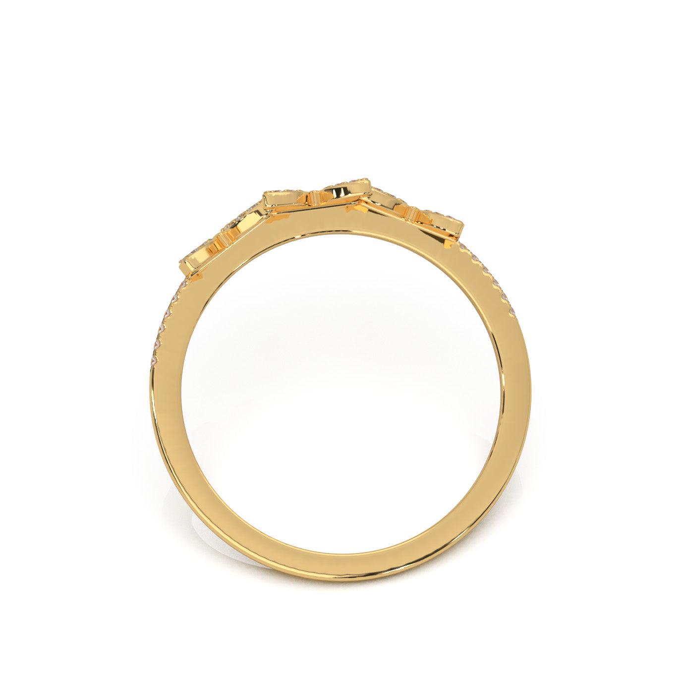 0.20 ct Lab Grown Diamond Fancy Rings in 14k Yellow Gold