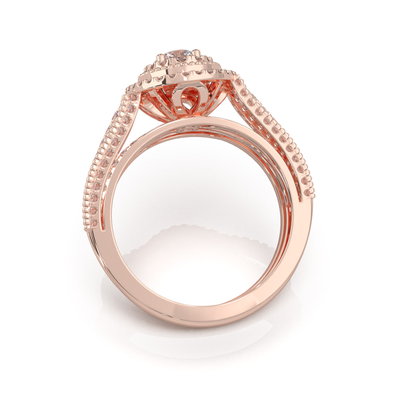 1.30 ct Lab Grown Diamond Engagement Sets in 14k Rose Gold