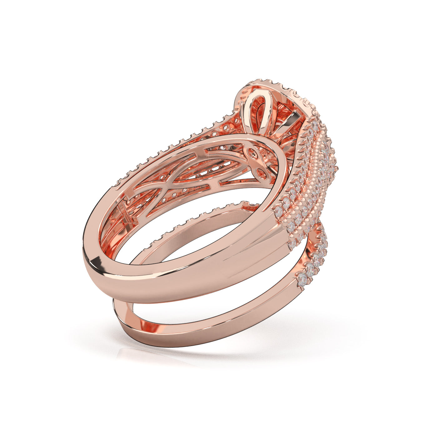 1.30 ct Lab Grown Diamond Engagement Sets in 14k Rose Gold