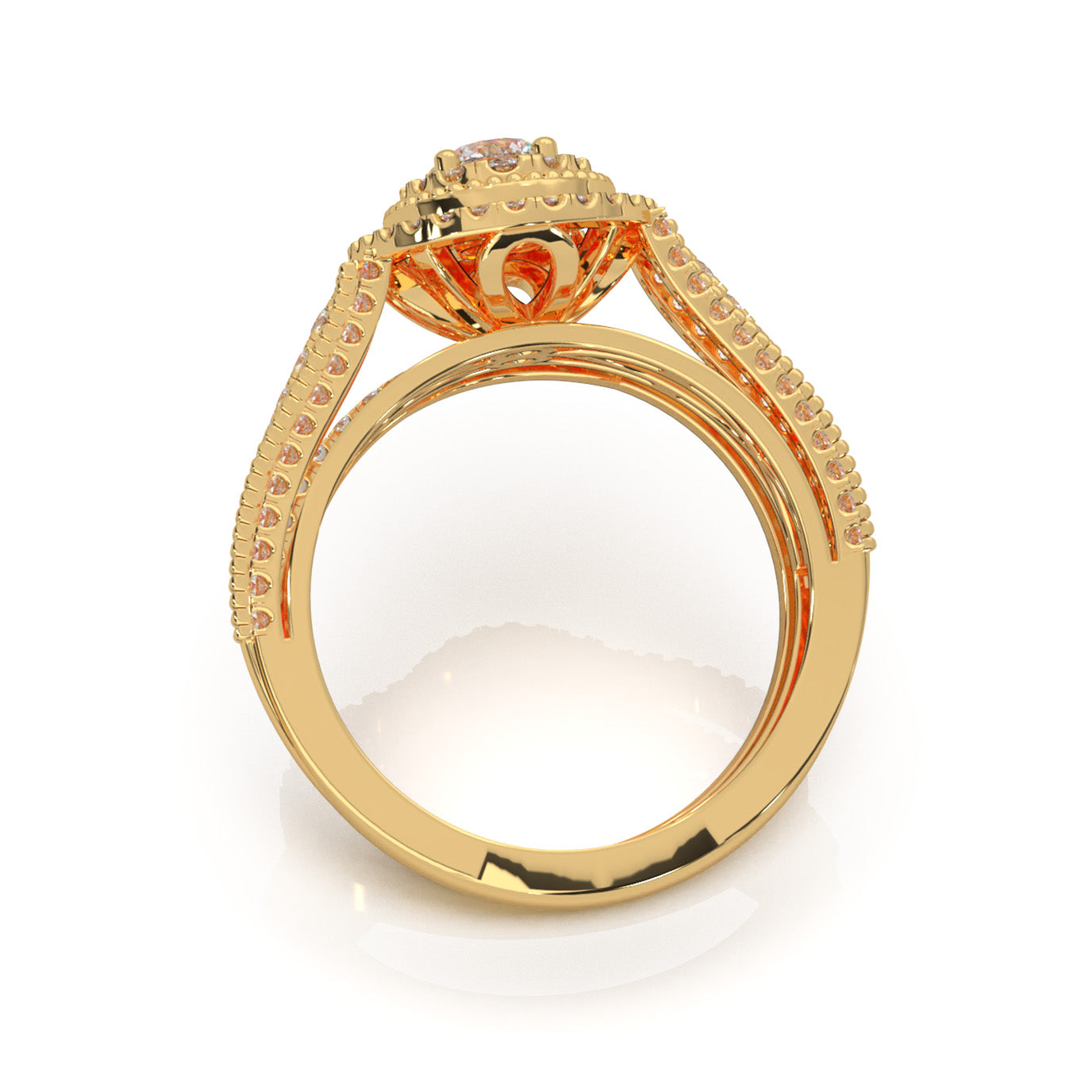 1.30 ct Natural Diamond Engagement Sets in 10k Yellow Gold