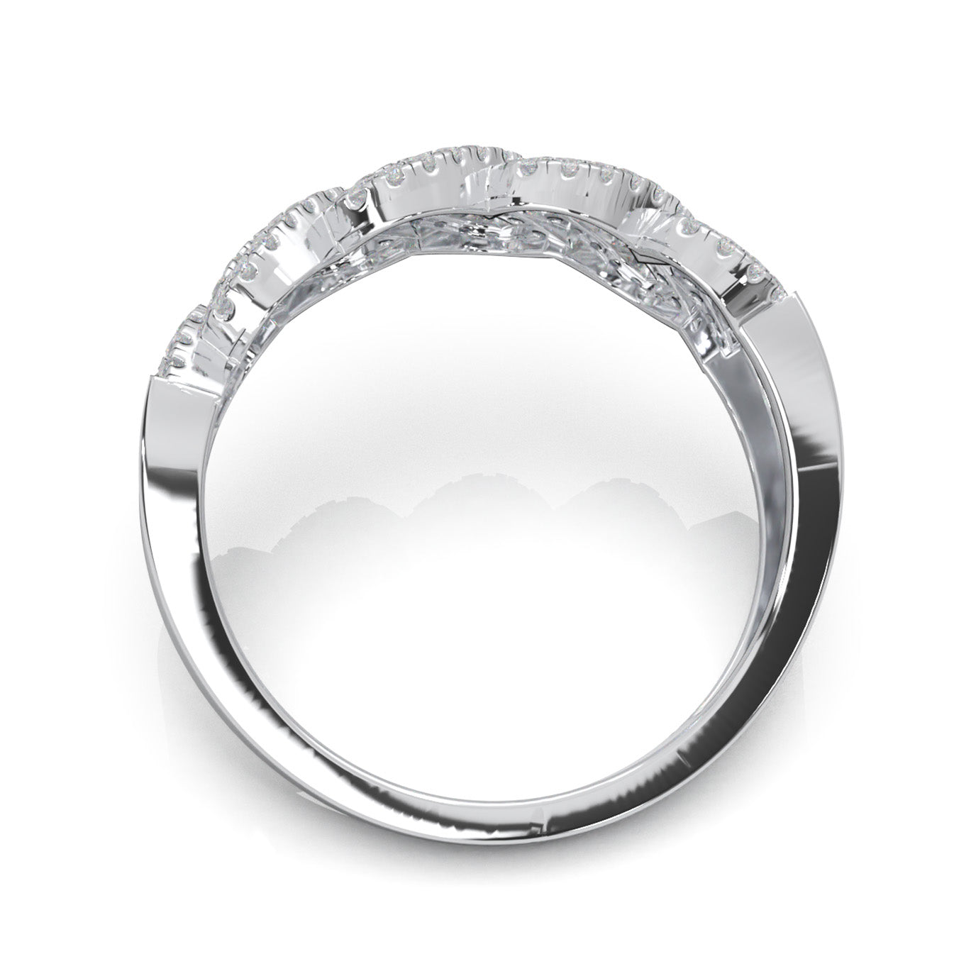 1.10 ct Moissanite Mens Wedding Bands in 10k White Gold