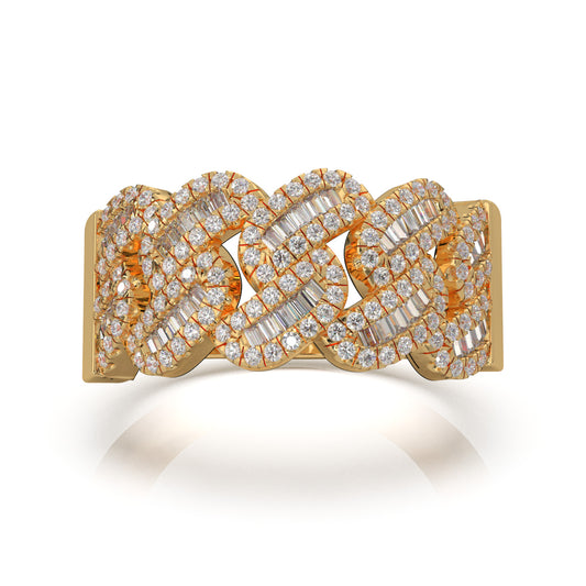 1.10 ct Natural Diamond Mens Wedding Bands in 14k Yellow Gold