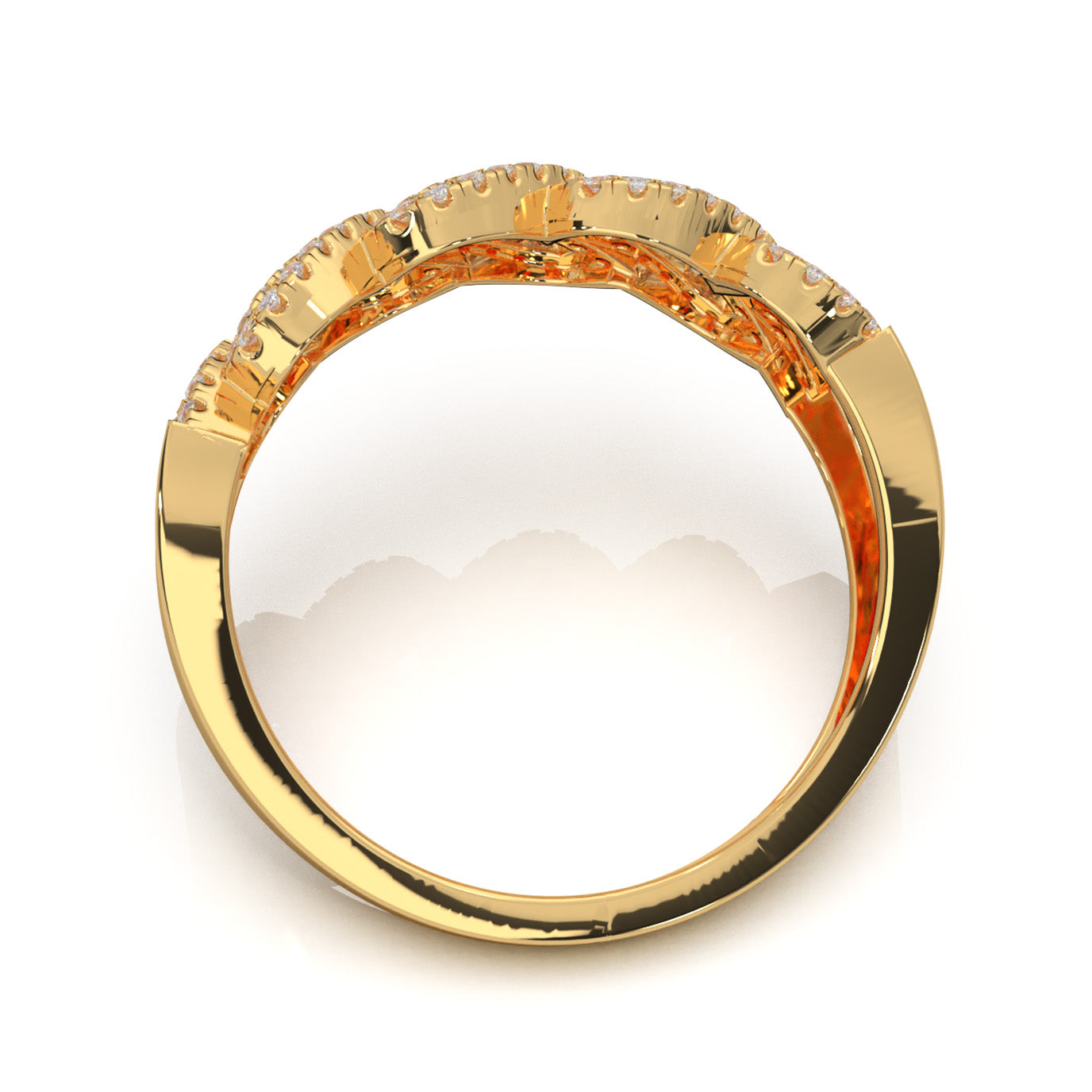 1.10 ct Natural Diamond Mens Wedding Bands in 10k Yellow Gold