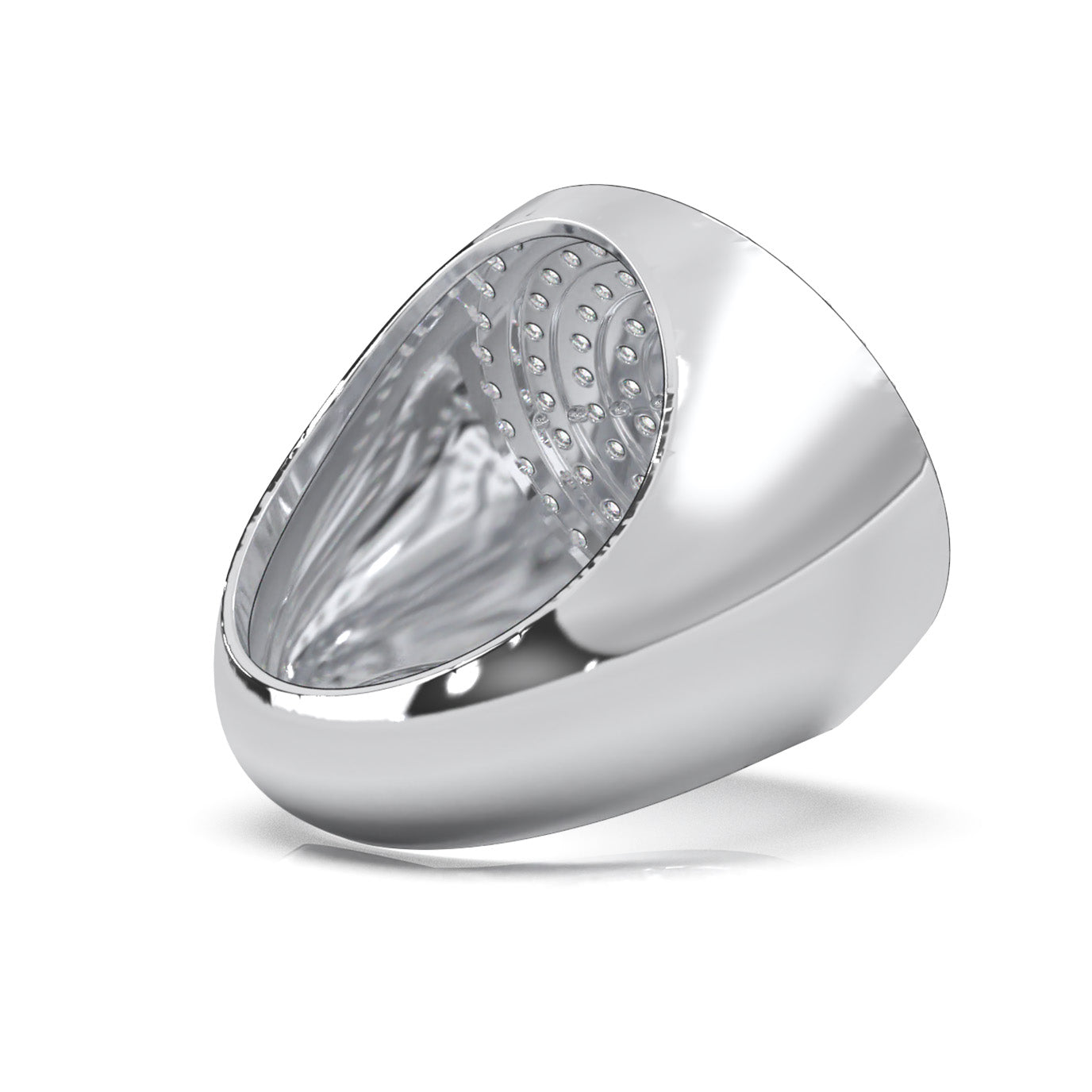 2.90 ct Moissanite Statement Mens Rings in 10k White Gold