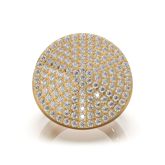 2.90 ct Natural Diamond Statement Rings in 14k Yellow Gold