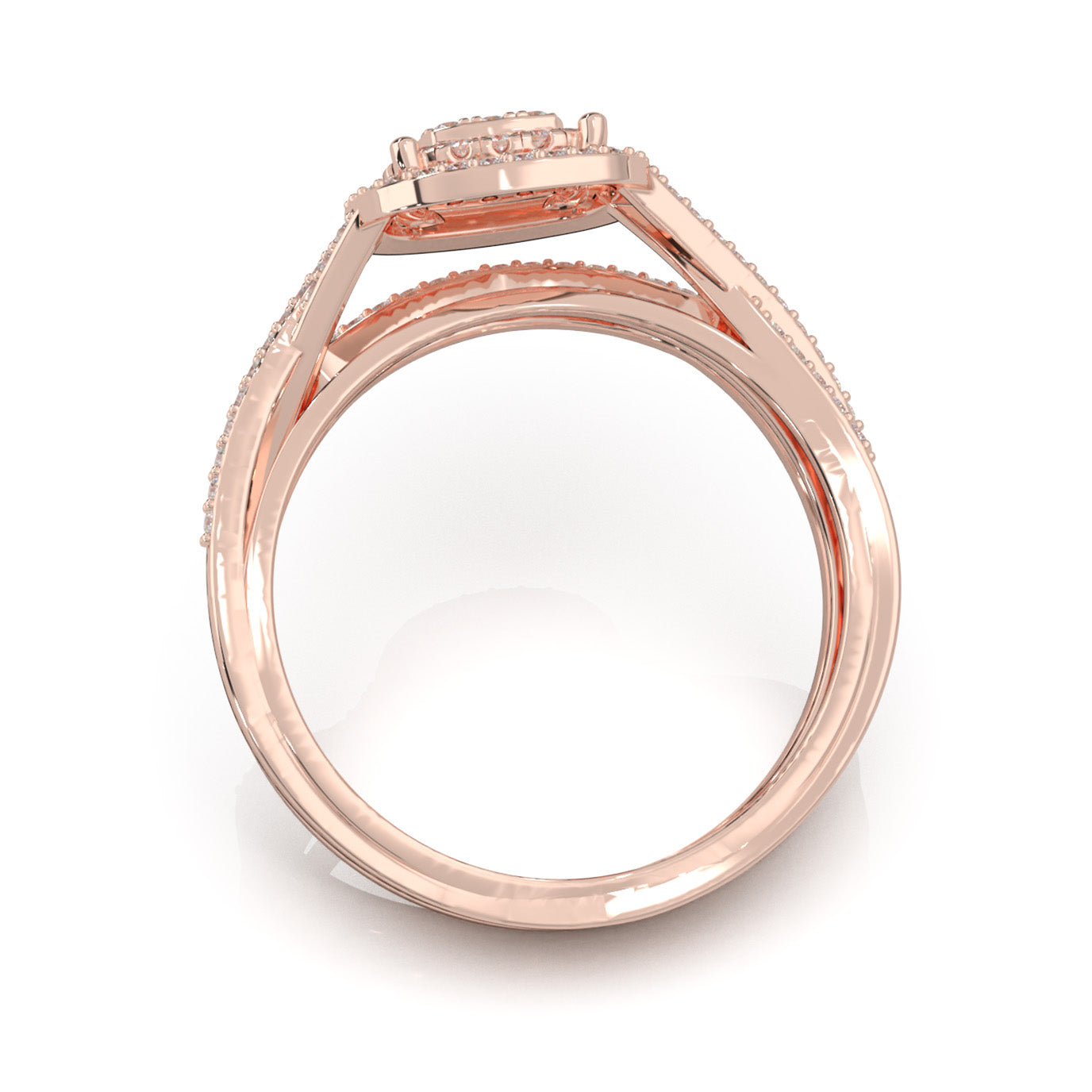 0.60 ct Natural Diamond Engagement Sets in 14k Rose Gold