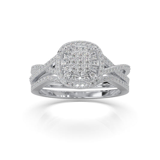 0.60 ct Lab Grown Diamond Engagement Sets in 14k White Gold
