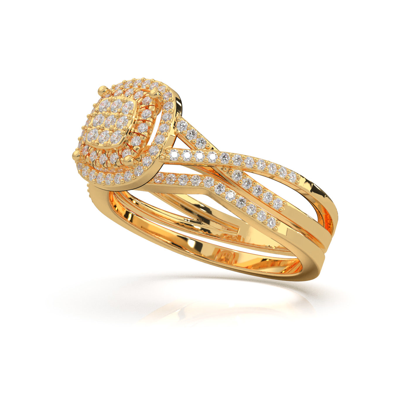 0.60 ct Natural Diamond Engagement Sets in 10k Yellow Gold