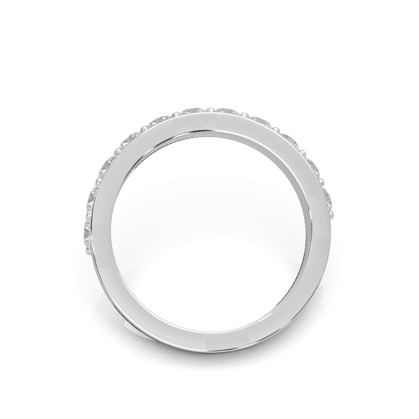 1.10 ct Moissanite Wedding Bands in 10k White Gold
