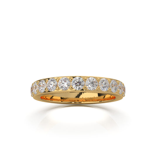1.10 ct Natural Diamond Wedding Bands in 14k Yellow Gold