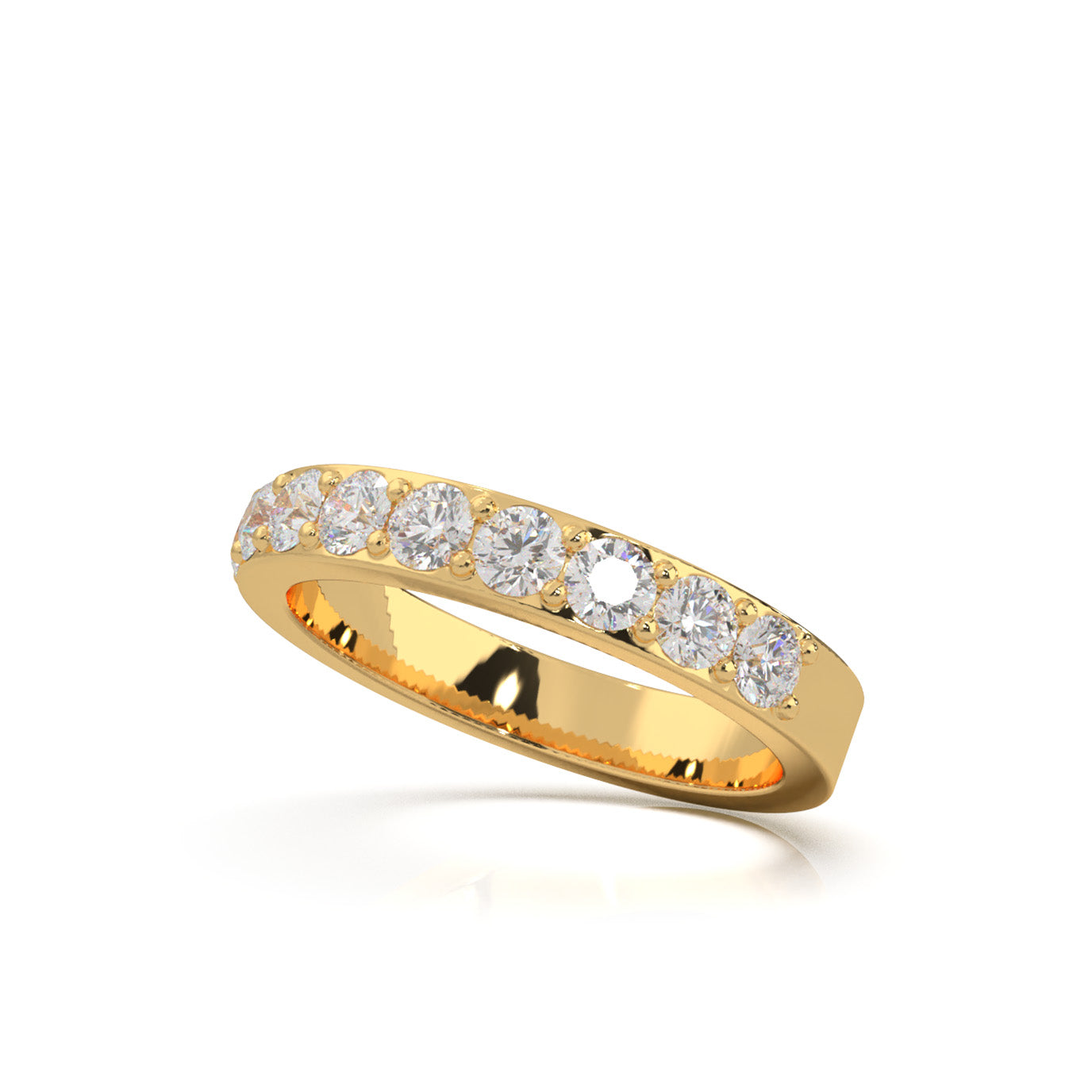 1.10 ct Natural Diamond Wedding Bands in 14k Yellow Gold