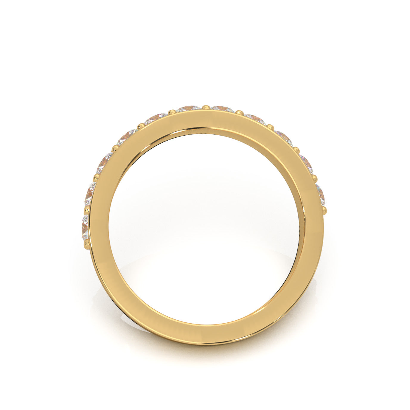 1.10 ct Moissanite Wedding Bands in 14k Yellow Gold