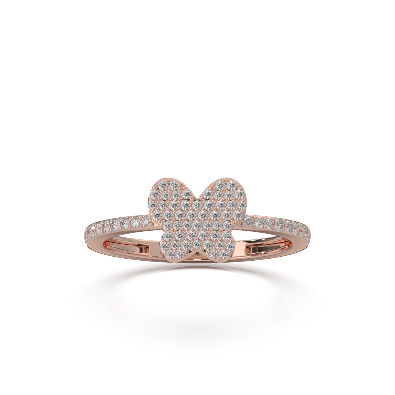 0.40 ct Natural Diamond Fancy Rings in 14k Rose Gold