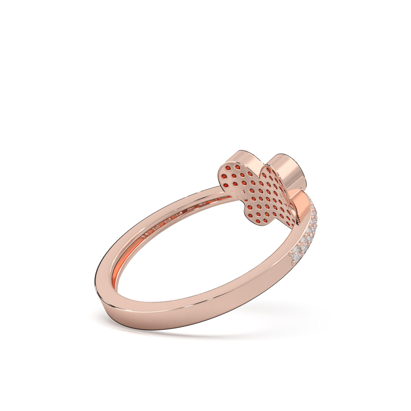 0.40 ct Moissanite Fancy Rings in 14k Rose Gold