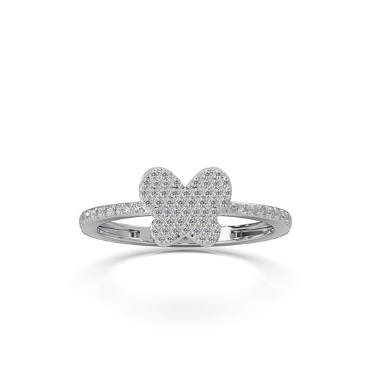0.40 ct Moissanite Fancy Rings in 10k White Gold
